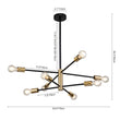 Load image into Gallery viewer, Farmhouze Light-Industrial Classic Linear Sputnik Light Fixture-Chandelier-6-Light-