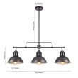 Load image into Gallery viewer, Farmhouze Light-Industrial Kitchen Linear Pot Lid Pendant Light-Pendant--