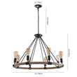 Load image into Gallery viewer, Farmhouze Light-Industrial Retro Hemp Rope Pendant Light-Chandelier-8 bulbs-