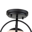 Load image into Gallery viewer, Farmhouze Light-Mid-century 1-Light Opal Glass Globe Semi-Flush Mount-Ceiling Light-Brass-
