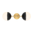 Load image into Gallery viewer, Farmhouze Light-Mid-century 2-Light Milky Glass Globe Vanity Wall Light-Wall Sconce-Nickel-