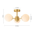 Load image into Gallery viewer, Farmhouze Light-Mid Century 3-Light Opal Glass Globe Ceiling Light-Ceiling Light-Brass-3-Light