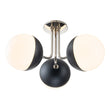 Load image into Gallery viewer, Farmhouze Light-Mid-century 3-Light Opal Glass Globe Ceiling Light-Ceiling Light-Nickel-
