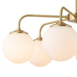 Load image into Gallery viewer, Farmhouze Light-Mid-Century 6-Light Opal Glass Globe Sputnik Chandelier-Chandelier-Brass-