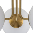 Load image into Gallery viewer, Farmhouze Light-Modern 3-Light Glass Globe Semi Flush Ceiling Light-Ceiling Light-Black Brass + Clear Glass-