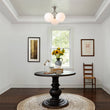 Load image into Gallery viewer, Farmhouze Light-Modern 3-Light Opal Glass Globe Semi Flush Mount Light-Ceiling Light-Brass-