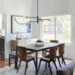 Load image into Gallery viewer, Farmhouze Light-Modern 5-Light Metal Sputnik Linear Chandelier-Chandelier-Black+Brass-