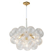 Load image into Gallery viewer, Farmhouze Light-Modern 6-Light Dimmable Cluster Glass Globe Bubble Chandelier-Chandelier-6-Light-Black
