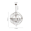 Load image into Gallery viewer, Farmhouze Light-Modern Farmhouse 8-Light Crystal Orb Chandelier-Chandelier-Nickel-
