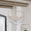 Load image into Gallery viewer, Farmhouze Light-Modern Farmhouse 8-Light Crystal Orb Chandelier-Chandelier-Nickel-