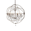 Load image into Gallery viewer, Farmhouze Light-Modern Farmhouse 8-Light Crystal Orb Chandelier-Chandelier-Nickel-