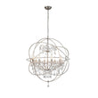 Load image into Gallery viewer, Farmhouze Light-Modern Farmhouse 8-Light Crystal Orb Chandelier-Chandelier-Nickel-