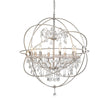 Load image into Gallery viewer, Farmhouze Light-Modern Farmhouse 8-Light Crystal Orb Chandelier-Chandelier-Nickel-
