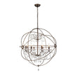 Load image into Gallery viewer, Farmhouze Light-Modern Farmhouse 8-Light Crystal Orb Chandelier-Chandelier-Nickel-