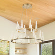 Load image into Gallery viewer, Farmhouze Light-Modern Gold Dimmable LED Wagon Wheel Chandelier-Chandelier-12-Light/1-Tired (Pre-Order)-
