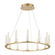 Load image into Gallery viewer, Farmhouze Light-Modern Gold Dimmable LED Wagon Wheel Chandelier-Chandelier-12-Light/1-Tired (Pre-Order)-