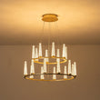 Load image into Gallery viewer, Farmhouze Light-Modern Gold Dimmable LED Wagon Wheel Chandelier-Chandelier-20-Light/2-Tired (Pre-Order)-