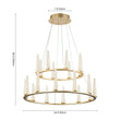 Load image into Gallery viewer, Farmhouze Light-Modern Gold Dimmable LED Wagon Wheel Chandelier-Chandelier-20-Light/2-Tired (Pre-Order)-