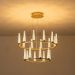Load image into Gallery viewer, Farmhouze Light-Modern Gold Dimmable LED Wagon Wheel Chandelier-Chandelier-20-Light/2-Tired (Pre-Order)-