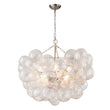 Load image into Gallery viewer, Farmhouze Light-Modern Luxe Swirled Glass Globe Bubble Chandelier-Chandelier-3-Light-Brass
