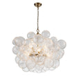 Load image into Gallery viewer, Farmhouze Light-Modern Luxe Swirled Glass Globe Bubble Chandelier-Chandelier-3-Light-Brass