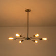 Load image into Gallery viewer, Farmhouze Light-Modern Mid-Century Linear Sputnik Pendant Light-Chandelier-Nickel-6-Light