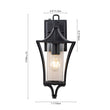 Load image into Gallery viewer, Farmhouze Light-Retro Black 1-Light Outdoor Wall Lantern Light-Wall Sconce-Black-1-Light
