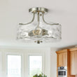 Load image into Gallery viewer, Farmhouze Light-Round Hammered Glass Semi Flush Mount-Ceiling Light--