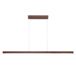 Load image into Gallery viewer, Farmhouze Light-Rustic Linear Wood Dimmable LED Kitchen Island Pendant -Chandelier-Walnut-
