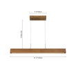 Load image into Gallery viewer, Farmhouze Light-Rustic Linear Wood Dimmable LED Kitchen Island Pendant -Chandelier-Walnut-