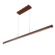 Load image into Gallery viewer, Farmhouze Light-Rustic Linear Wood Dimmable LED Kitchen Island Pendant -Chandelier-Walnut-