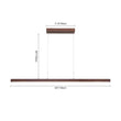 Load image into Gallery viewer, Farmhouze Light-Rustic Linear Wood Dimmable LED Kitchen Island Pendant -Chandelier-Walnut-