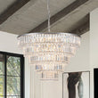 Load image into Gallery viewer, Farmhouze Light-Sparkle Chrome Tiered Tassel Crystal Chandelier-Chandelier-Chrome-
