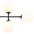 Load image into Gallery viewer, Farmhouze Light-Sputnik Opal Glass Globe Kitchen Island Pendant-Chandelier-8-Light-Black