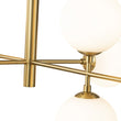 Load image into Gallery viewer, Farmhouze Light-Sputnik Opal Glass Globe Kitchen Island Pendant-Chandelier-8-Light-Black