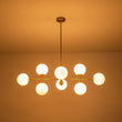 Load image into Gallery viewer, Farmhouze Light-Sputnik Opal Glass Globe Kitchen Island Pendant-Chandelier-8-Light-Black