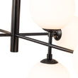 Load image into Gallery viewer, Farmhouze Light-Sputnik Opal Glass Globe Kitchen Island Pendant-Chandelier-8-Light-Black