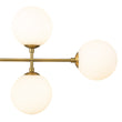 Load image into Gallery viewer, Farmhouze Light-Sputnik Opal Glass Globe Kitchen Island Pendant-Chandelier-8-Light-Black