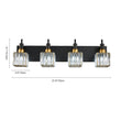 Load image into Gallery viewer, Farmhouze Light-Square Crystal Shade Vanity Light-Wall Sconce-2-Light-Chrome