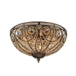 Load image into Gallery viewer, Farmhouze Light-Vintage Bronze Crystal Bowl Flush Mount Ceiling Light-Ceiling Light-Bronze-