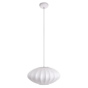 Farmhouze Light-White Fabric Lantern Pendant Light-Pendant-Saucer-