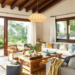 Load image into Gallery viewer, Farmhouze Light-White Fabric Lantern Pendant Light-Pendant-Saucer-