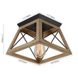 Load image into Gallery viewer, Farmhouze Lighting-Farmhouse Square Cage Flush Mount Ceiling Light-Ceiling Light-Brown-