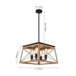 Load image into Gallery viewer, Farmhouze Lighting-Farmhouse Trapezoid Hanging 4 Light Chandelier-Chandelier-Brown-