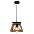 Load image into Gallery viewer, Farmhouze Lighting-Farmhouse Wood Lantern Single Pendant Light-Pendant-Brown-