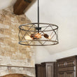 Load image into Gallery viewer, Farmhouze Lighting-Rustic Cage Frame Drum Pendant Light-Pendant-Default Title-