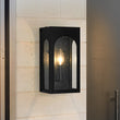 Load image into Gallery viewer, 1-Light Black Square Glass Lantern Outdoor Wall Sconce
