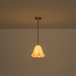 Load image into Gallery viewer, 1-Light Milk White Glass Pleated Twirling Gown Pendant

