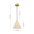 Load image into Gallery viewer, 1-Light Milk White Glass Pleated Twirling Gown Pendant
