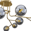 Load image into Gallery viewer, 12-Light Smoked Glass Bubble Branch Semi Flush Mount
